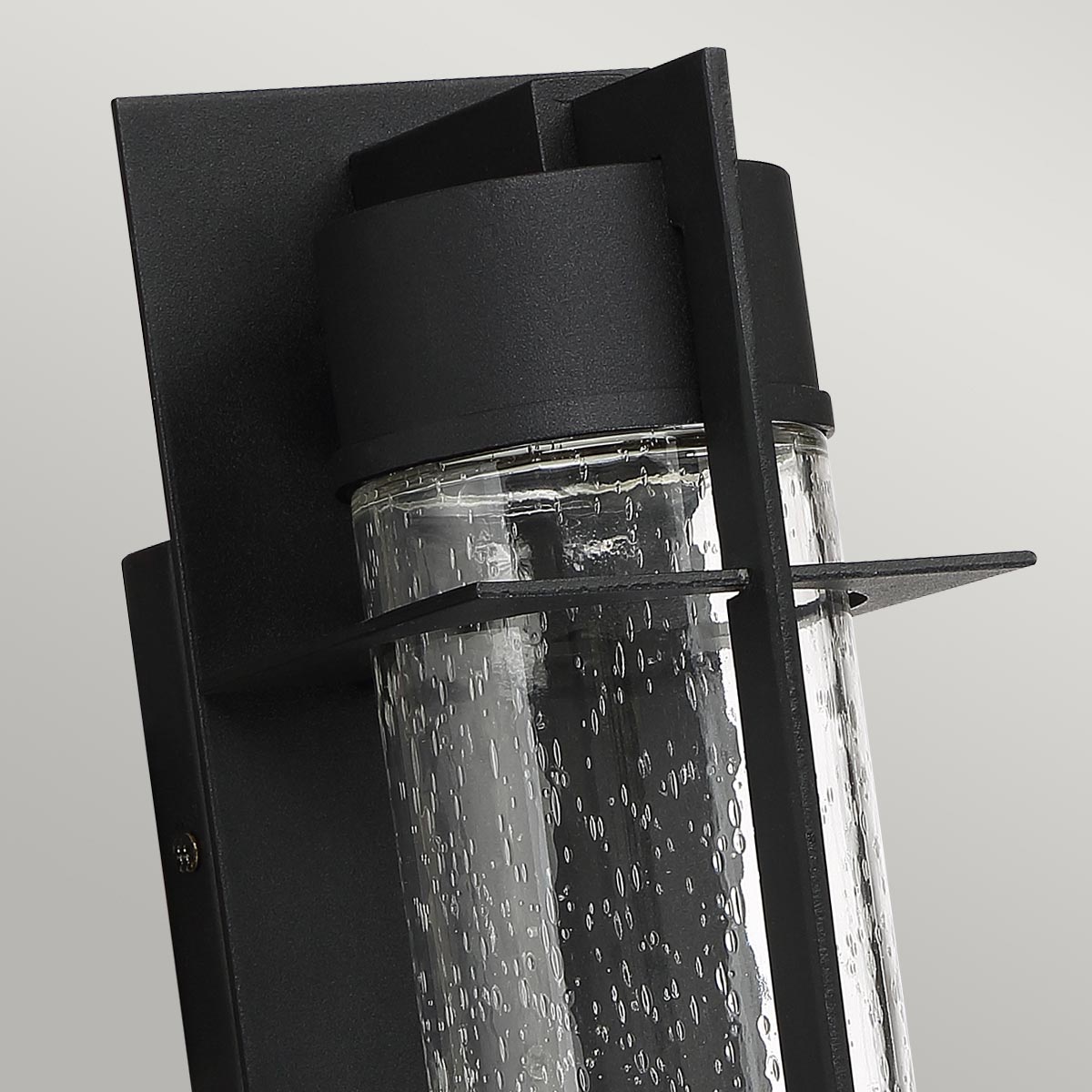 Fairholt Park Modern Outdoor Wall Light in Earth Black Fairholt Park Modern Outdoor Wall Light in Earth Black — detail view
