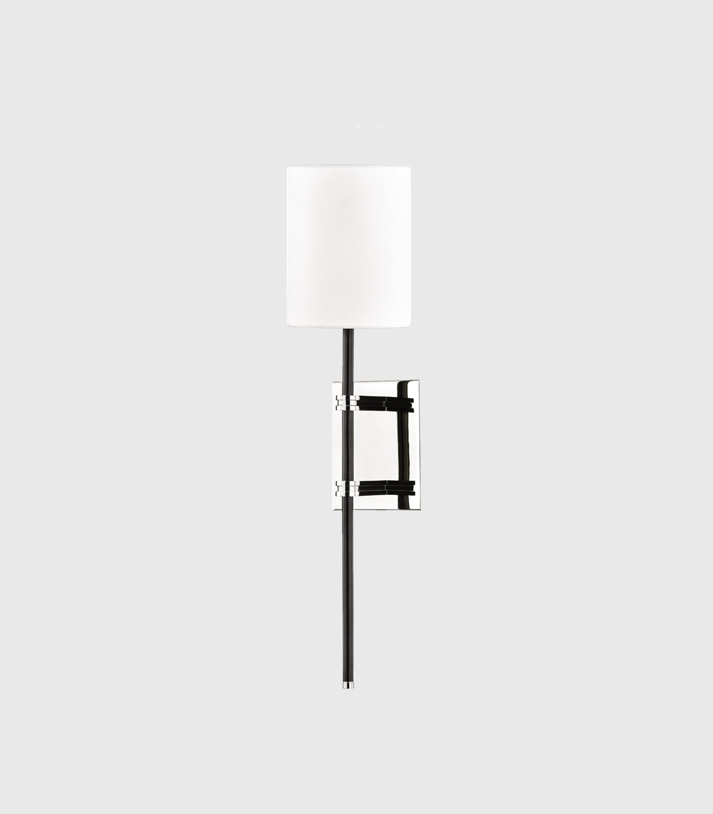 Fairleigh Contemporary Wall Light Polished Nickel and Black