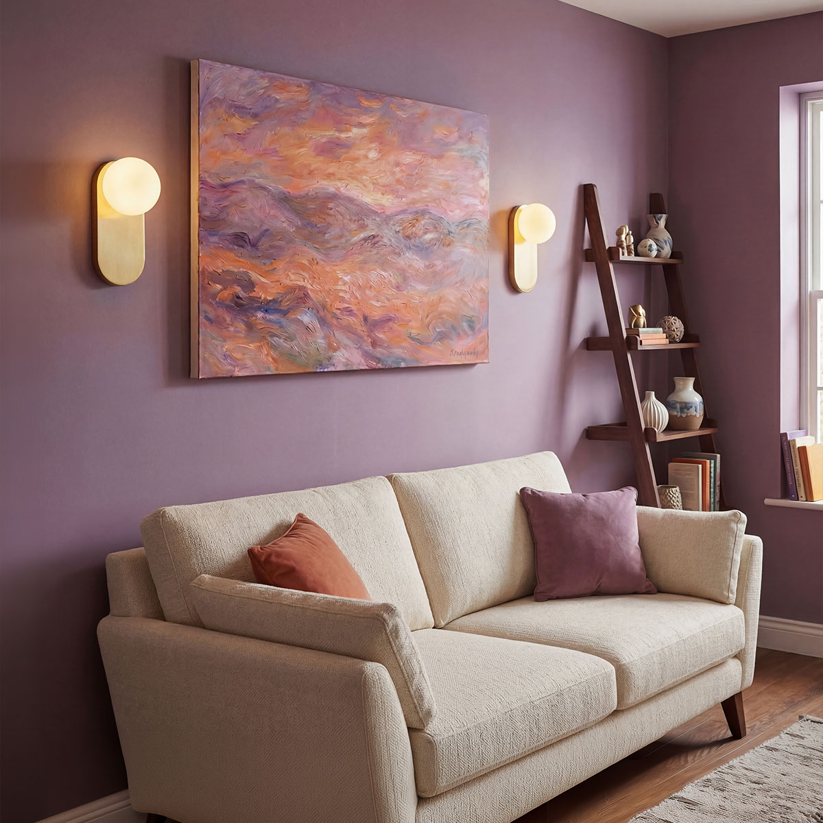 Fairwind Wall Light Brushed Gold Fairwind Wall Light Brushed Gold — in situ view