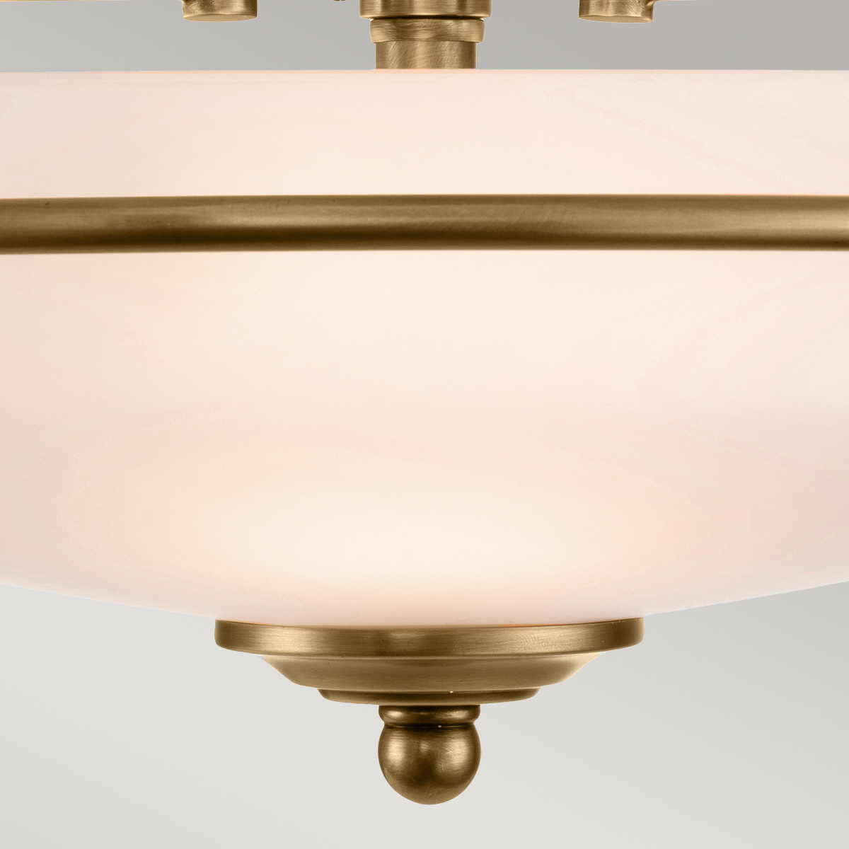 Falconleigh Hamptons Ceiling Flush Weathered Brass Falconleigh Hamptons Ceiling Flush Weathered Brass — detail view
