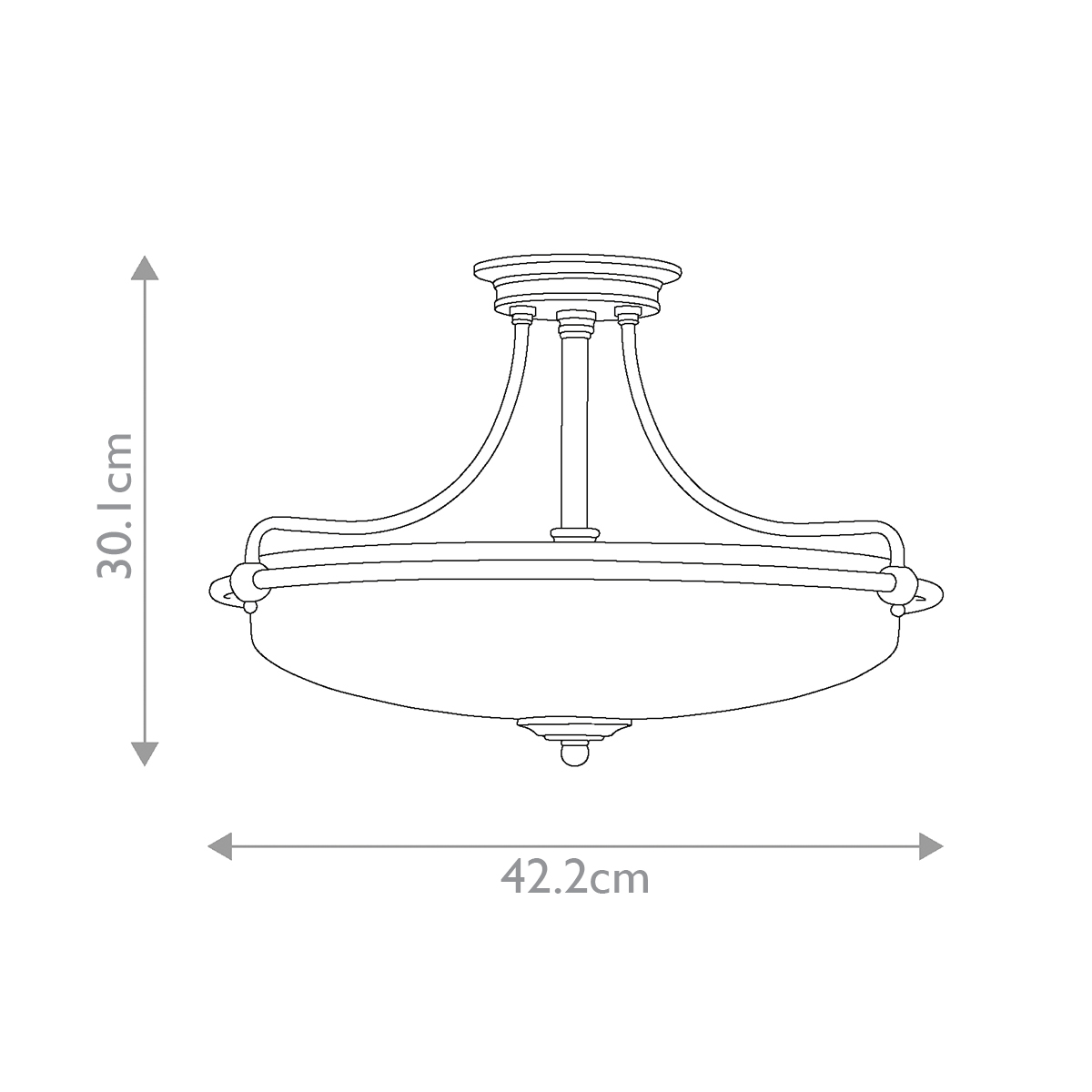 Falconleigh Hamptons Ceiling Semi-Flush Polished Chrome Falconleigh Hamptons Ceiling Semi-Flush Polished Chrome