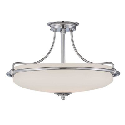 Falconleigh Hamptons Ceiling Semi-Flush Polished Chrome