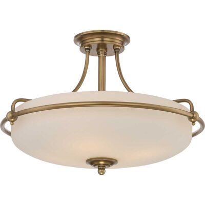 Falconleigh Hamptons Ceiling Semi-Flush Weathered Brass