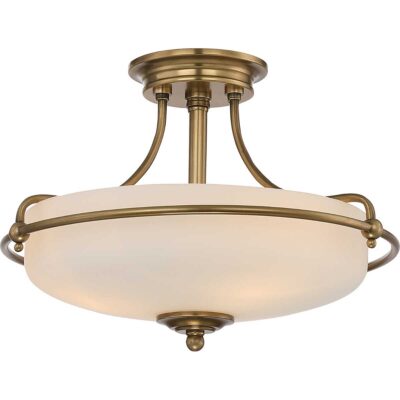 Falconleigh Hamptons Ceiling Semi-Flush Weathered Brass