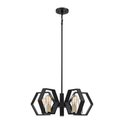 Falkland Court Contemporary 5 Light Chandelier Earth Black