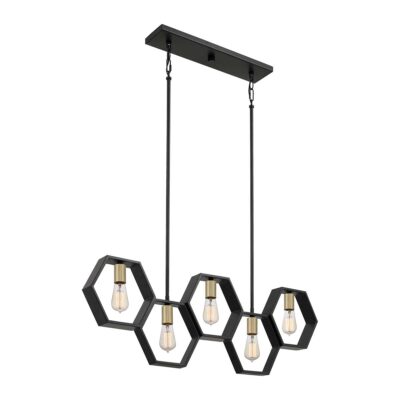 Falkland Court Contemporary Linear Chandelier Earth Black