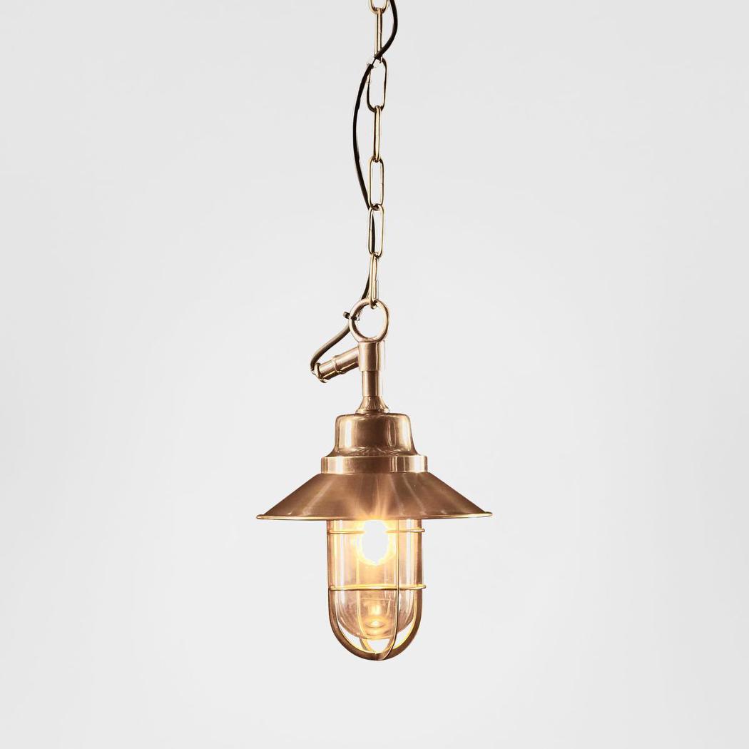 Falkstone Hamptons Brass Caged Ceiling Pendant