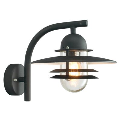 Farholt Bay Heritage Outdoor Wall Light Black