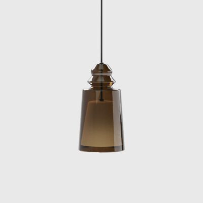 Farleigh Down Contemporary Glass Pendant Light Bronze