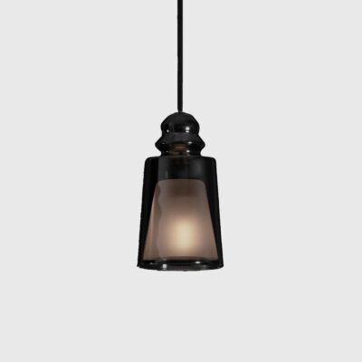 Farleigh Down Contemporary Pendant Light Small Black