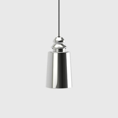 Farleigh Down Contemporary Small Pendant Light Chrome Plated