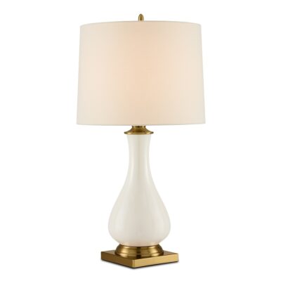 Farleigh French Provincial Table Lamp Cream Crackle Brass