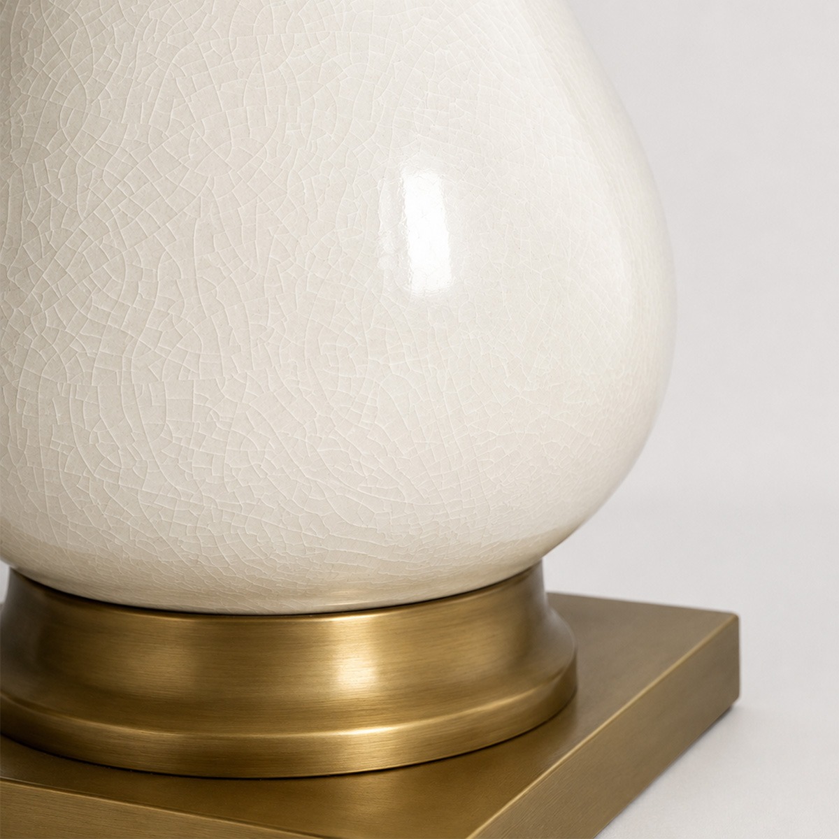 Farleigh French Provincial Table Lamp Cream Crackle Brass Farleigh French Provincial Table Lamp Cream Crackle Brass — detail view