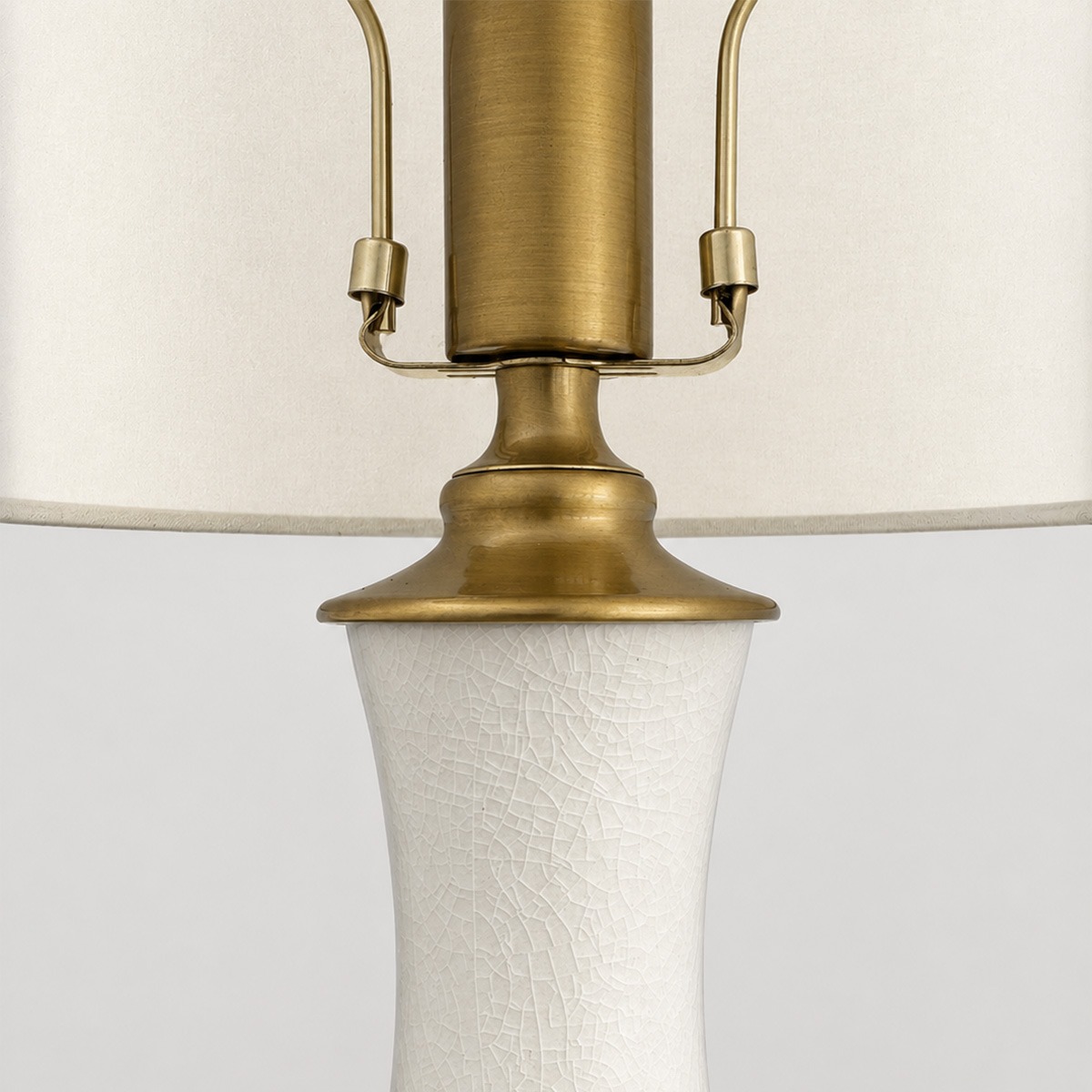 Farleigh French Provincial Table Lamp Cream Crackle Brass Farleigh French Provincial Table Lamp Cream Crackle Brass — detail view
