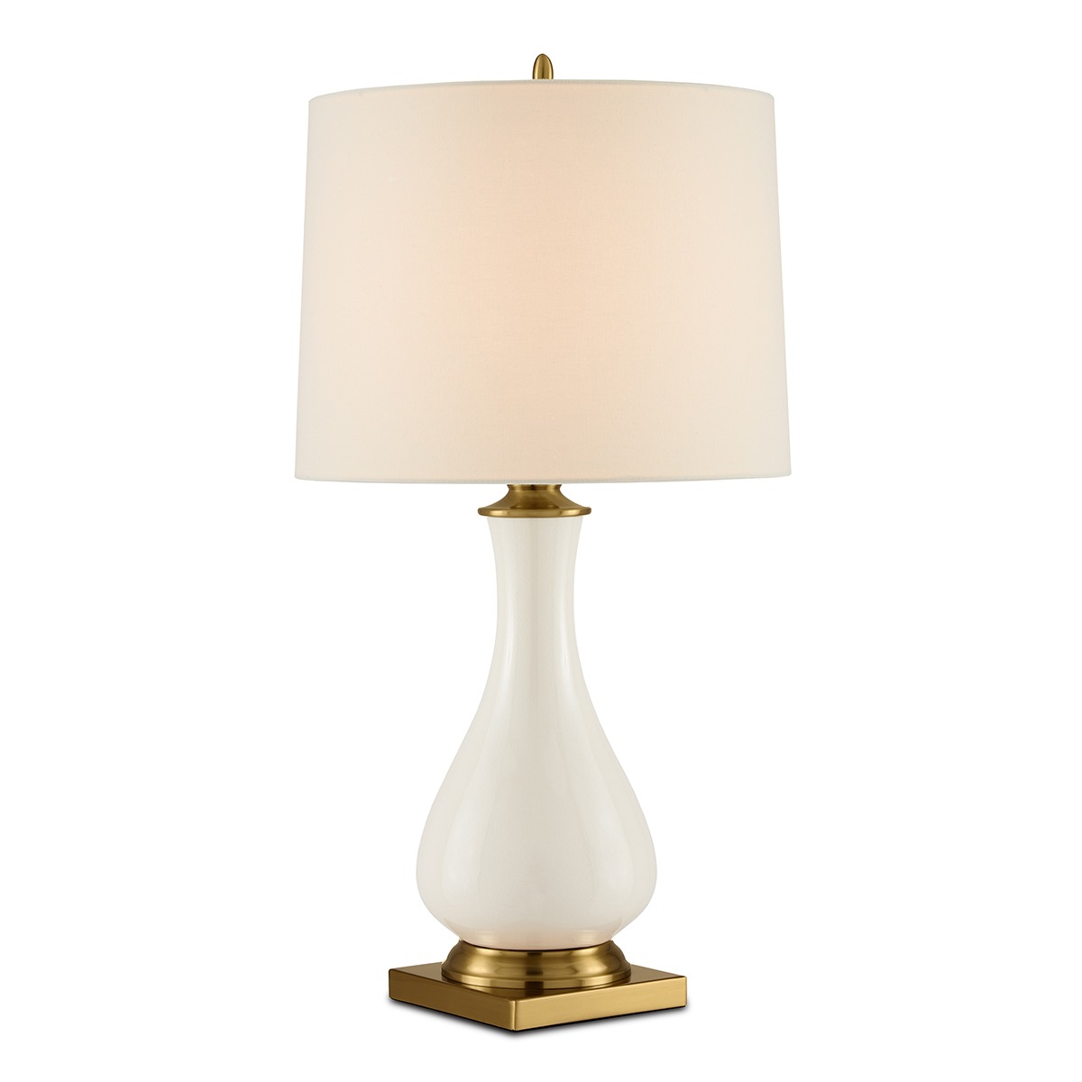 Farleigh French Provincial Table Lamp Cream Crackle Brass