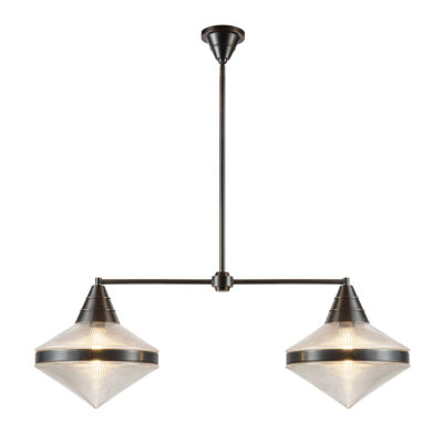 Farncote Art Deco Linear Chandelier Urban Bronze