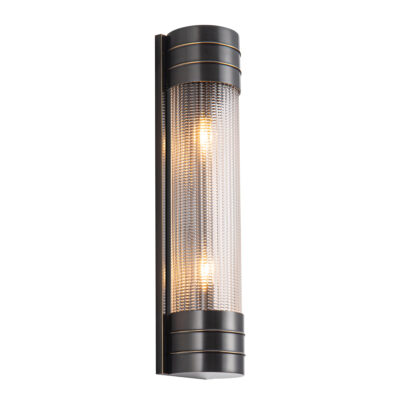 Farncote Art Deco Wall Light in Urban Bronze