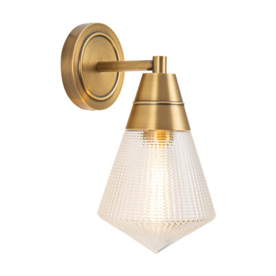 Farncote Art Deco Wall Light Vintage Brass