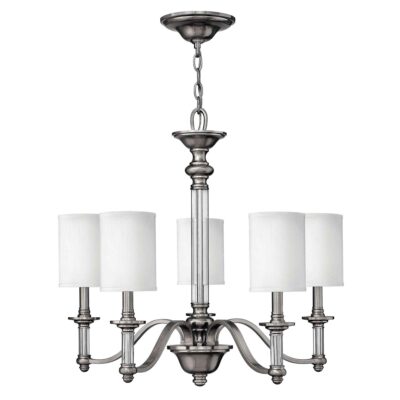 Farnleigh Hamptons 5 Light Chandelier Brushed Nickel