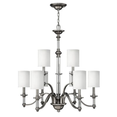Farnleigh Hamptons 9 Light Chandelier Brushed Nickel