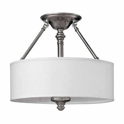 Farnleigh Hamptons Ceiling Semi-Flush Brushed Nickel
