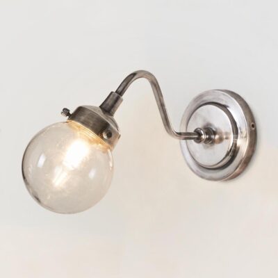 Farol Hamptons Outdoor Wall Light Antique Silver