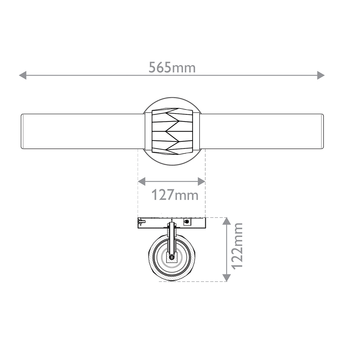 Farringdon Contemporary Twin Wall Light Black With Brushed Nickel Farringdon Contemporary Twin Wall Light Black With Brushed Nickel