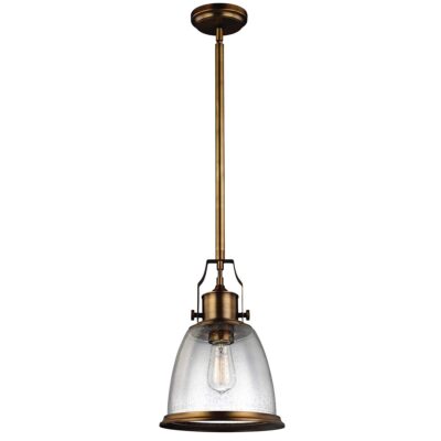 Farringstone Country Pendant Light in Aged Brass