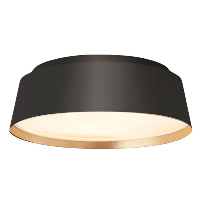 Farrowgate Contemporary Ceiling Flush Light Midnight Black & Gold