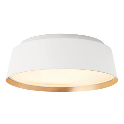 Farrowgate Hamptons Ceiling Flush Light Matte White & Gold