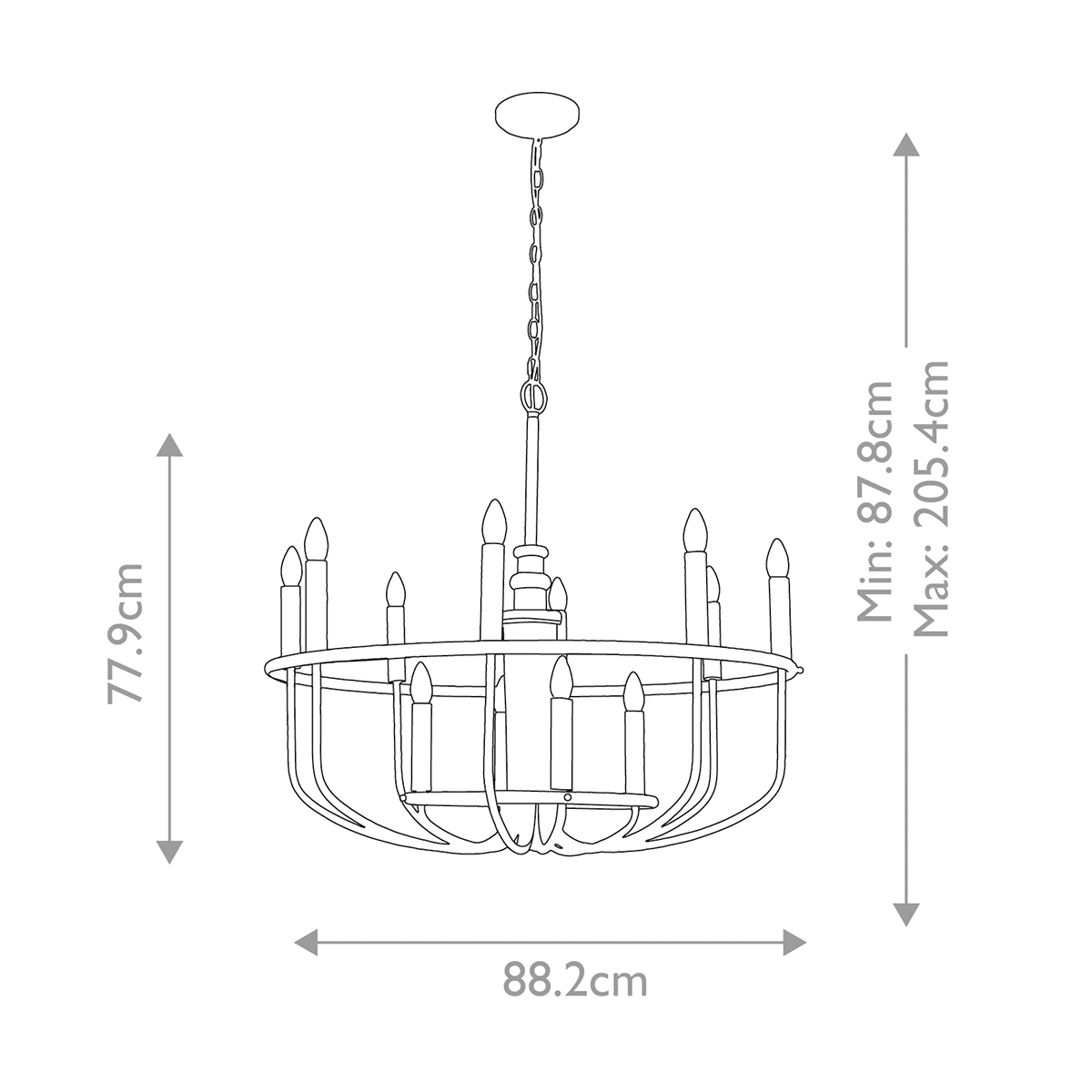 Federal Row Hamptons 12 Light Chandelier Brushed Nickel Federal Row Hamptons 12 Light Chandelier Brushed Nickel