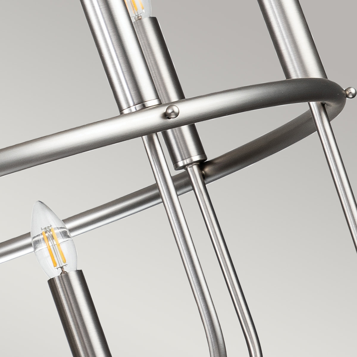Federal Row Hamptons 12 Light Chandelier Brushed Nickel Federal Row Hamptons 12 Light Chandelier Brushed Nickel — detail view