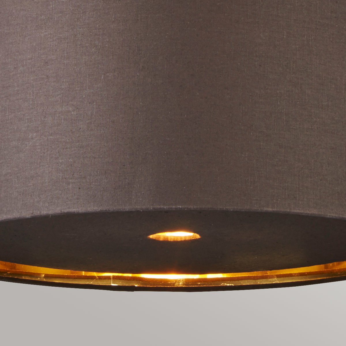 Fenchurch Hamptons Drum Pendant Brown and Polished Brass Fenchurch Hamptons Drum Pendant Brown and Polished Brass — detail view