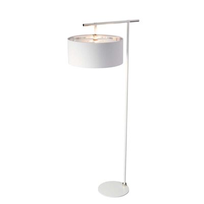 Fenchurch Hamptons Floor Lamp White and Polished Nickel
