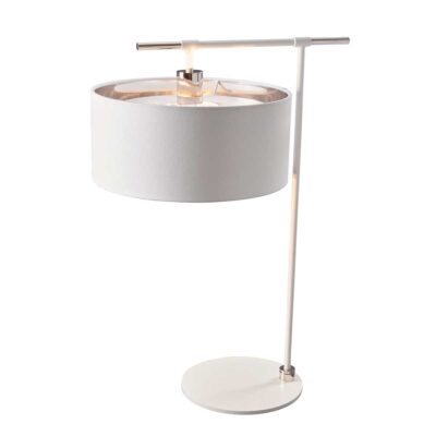 Fenchurch Hamptons Table Lamp White and Polished Nickel