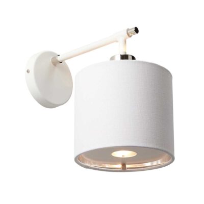 Fenchurch Hamptons Wall Light White Polished Nickel