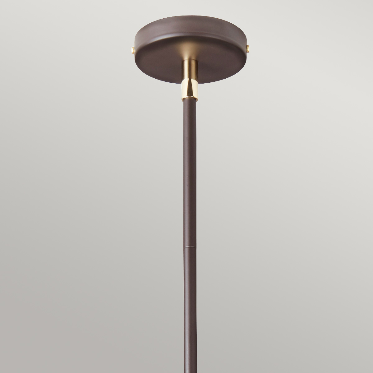 Fenchurch Transitional 5 Light Chandelier Brown and Polished Brass Fenchurch Transitional 5 Light Chandelier Brown and Polished Brass — detail view
