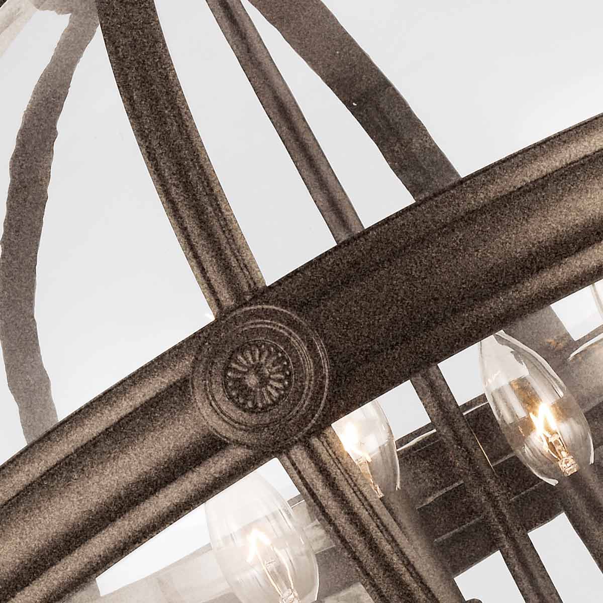 Fenmoor French Provincial Glass Globe Chandelier Bronze Fenmoor French Provincial Glass Globe Chandelier Bronze — detail view