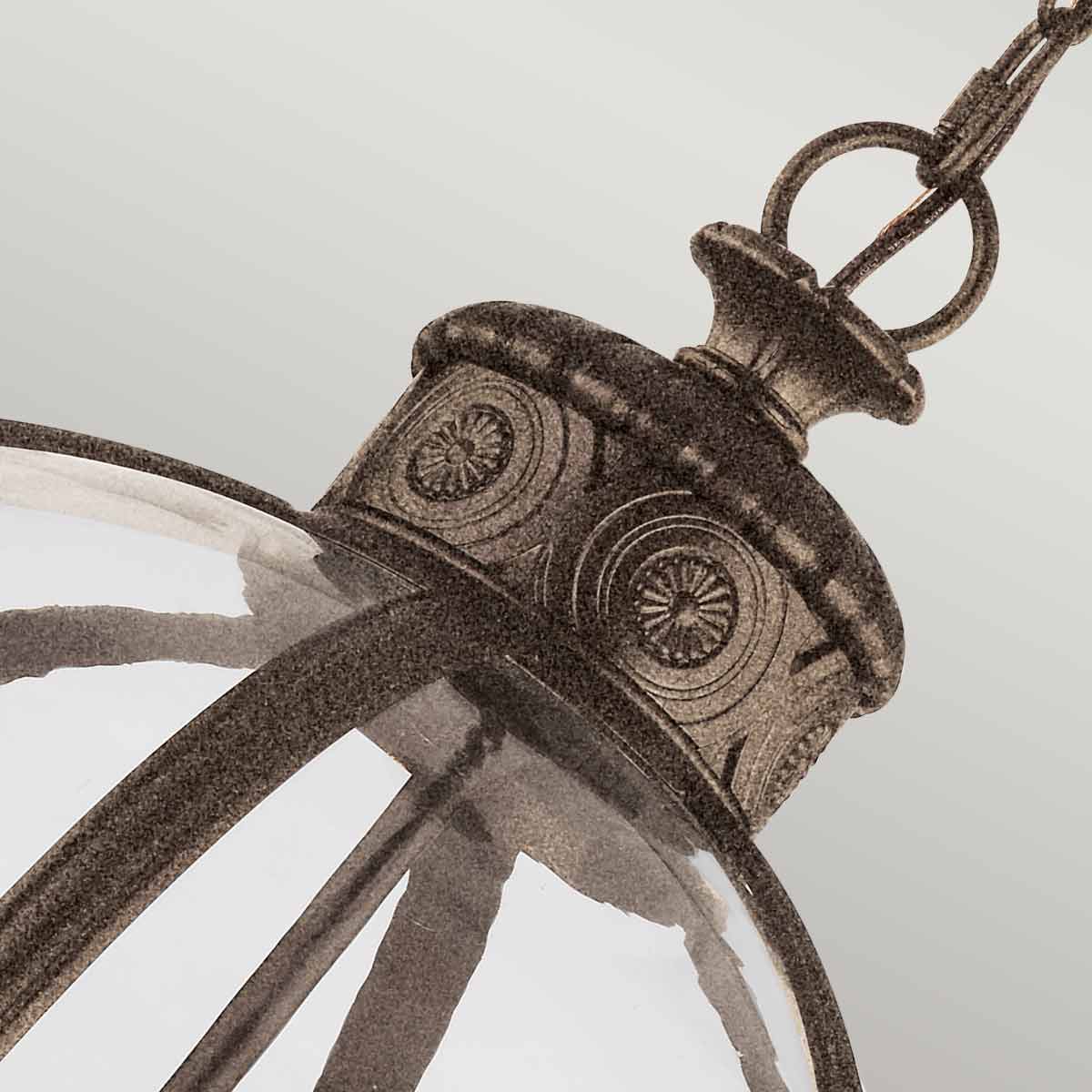 Fenmoor French Provincial Glass Globe Chandelier Bronze Fenmoor French Provincial Glass Globe Chandelier Bronze — detail view