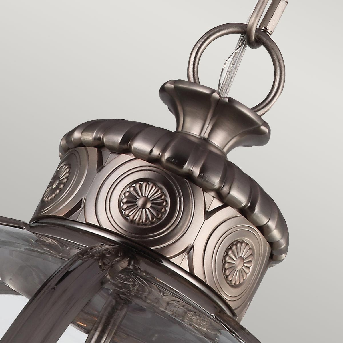 Fenmoor Victorian Glass Globe Chandelier Antique Nickel Fenmoor Victorian Glass Globe Chandelier Antique Nickel — detail view