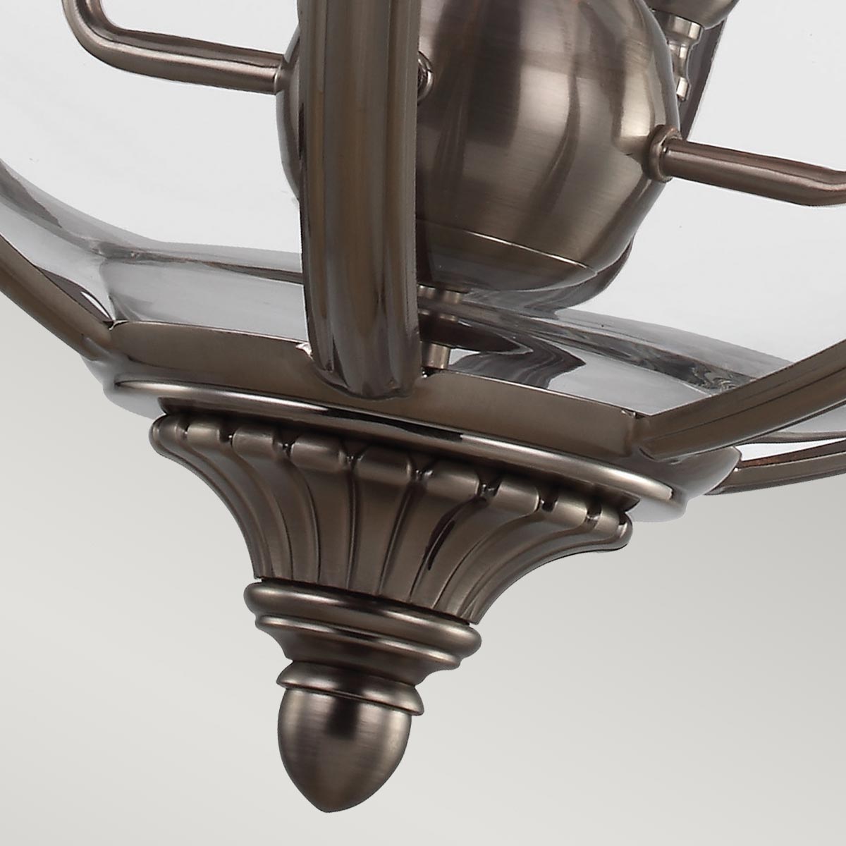 Fenmoor Victorian Glass Globe Chandelier Antique Nickel Fenmoor Victorian Glass Globe Chandelier Antique Nickel — detail view
