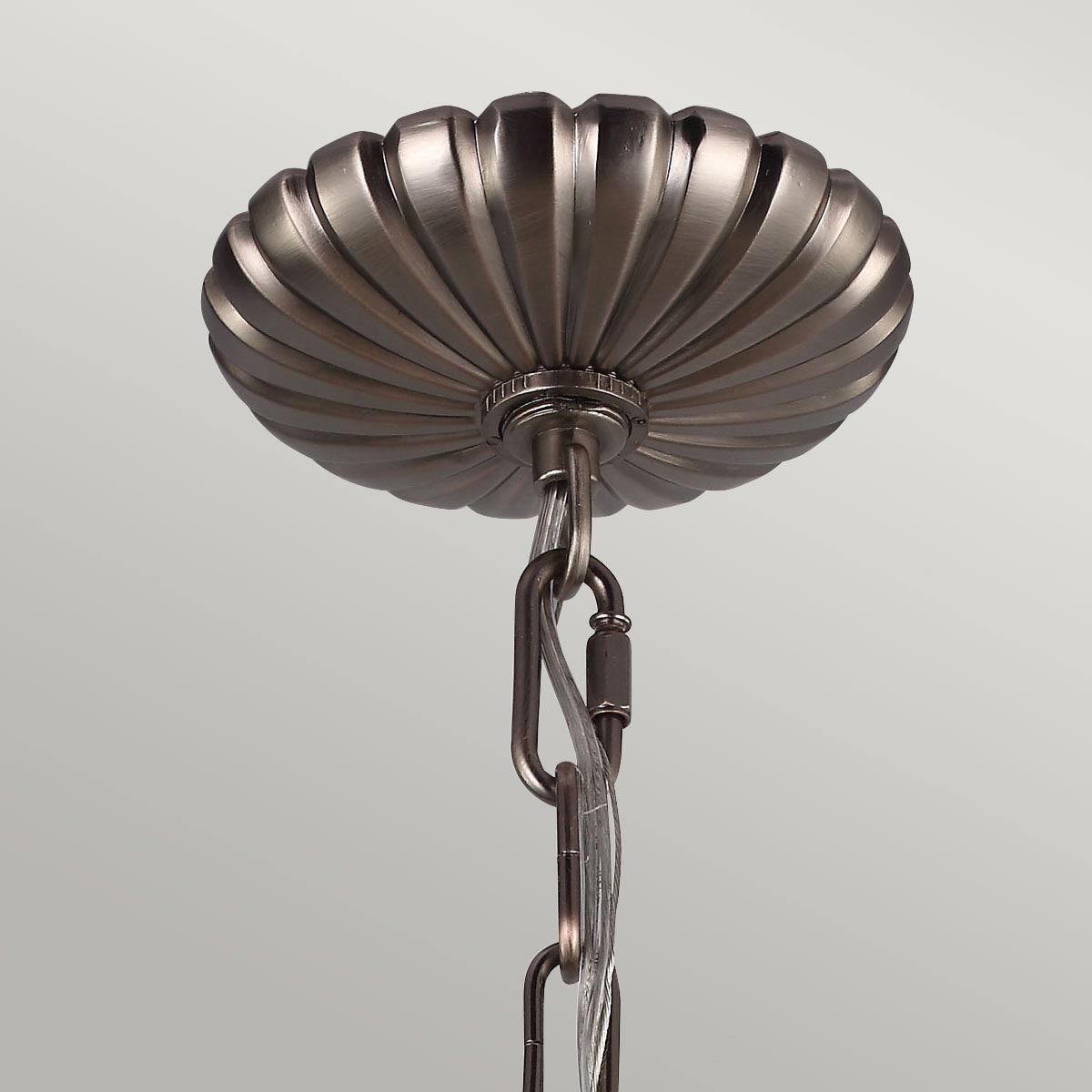Fenmoor Victorian Glass Globe Chandelier Antique Nickel Fenmoor Victorian Glass Globe Chandelier Antique Nickel — detail view