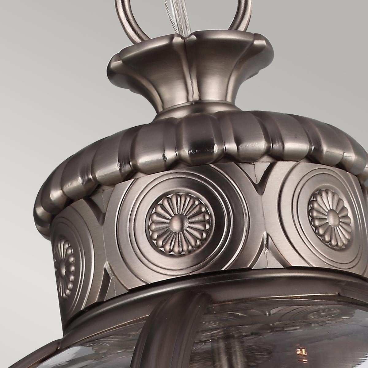 Fenmoor Victorian Style Glass Globe Chandelier Antique Nickel Fenmoor Victorian Style Glass Globe Chandelier Antique Nickel — detail view