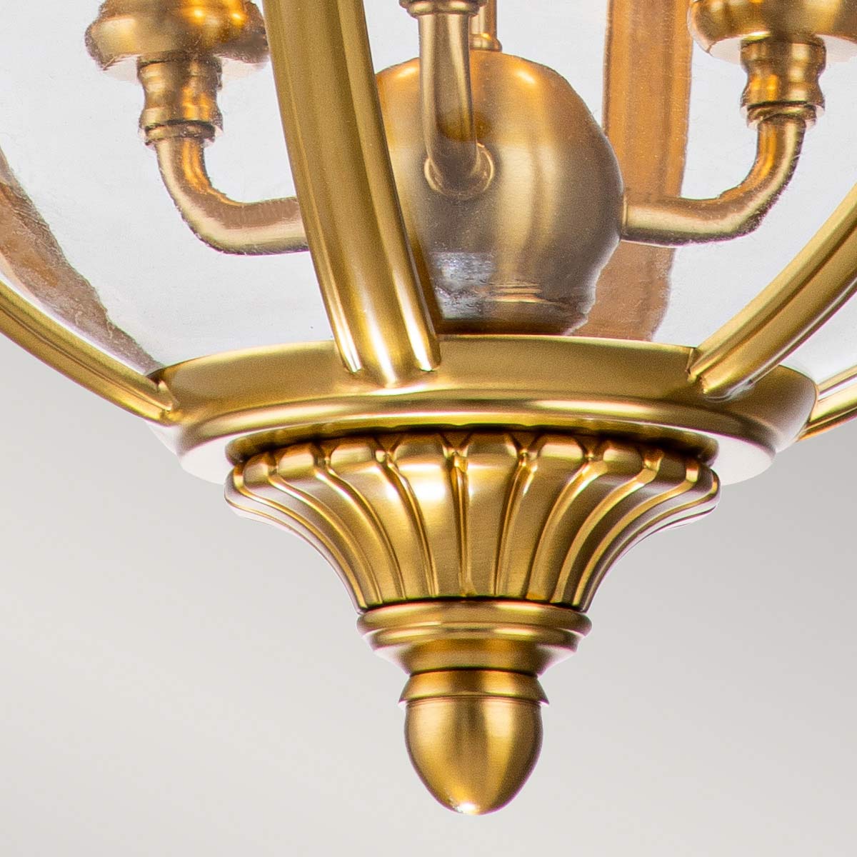 Fenmoor Victorian Style Glass Globe Chandelier Burnished Brass Fenmoor Victorian Style Glass Globe Chandelier Burnished Brass — detail view