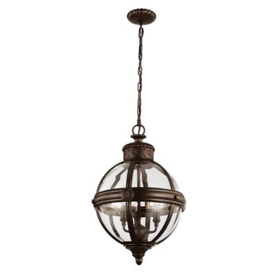 Fenmoor Victorian Style Glass Orb Pendant Chandelier British Bronze