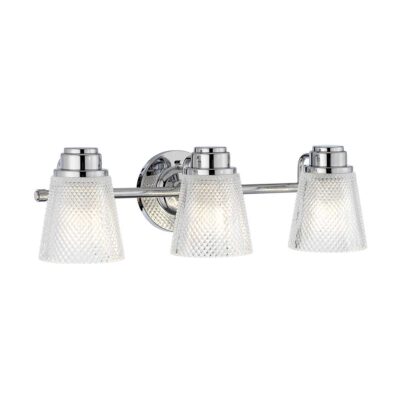 Fenmore Traditional 3 Light Wall Light Polished Chrome