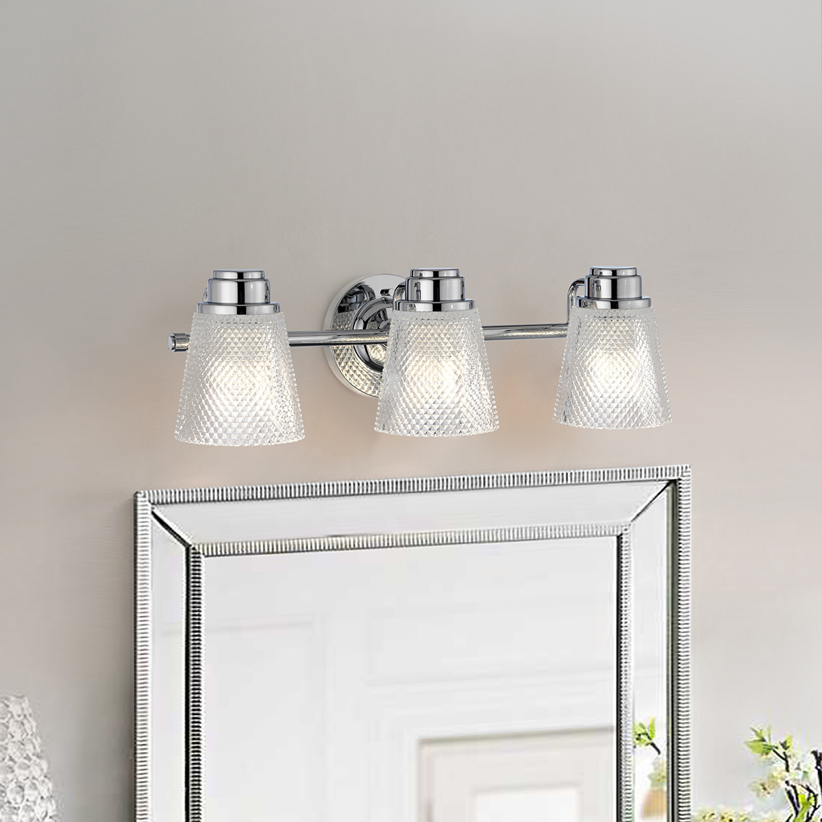 Fenmore Traditional 3 Light Wall Light Polished Chrome Fenmore Traditional 3 Light Wall Light Polished Chrome — lifestyle