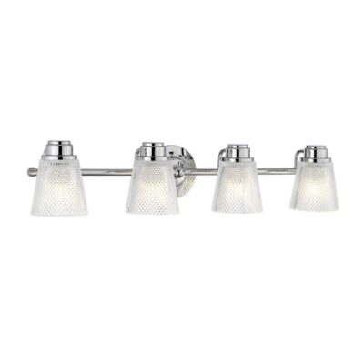 Fenmore Traditional 4 Light Bathroom Wall Light Polished Chrome