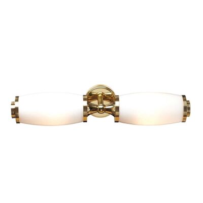 Fenwick Row Hamptons Double Wall Light Polished Brass