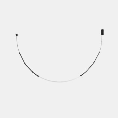 Ferndown Contemporary Curve Outdoor Pendant Light Matte Black Matte White